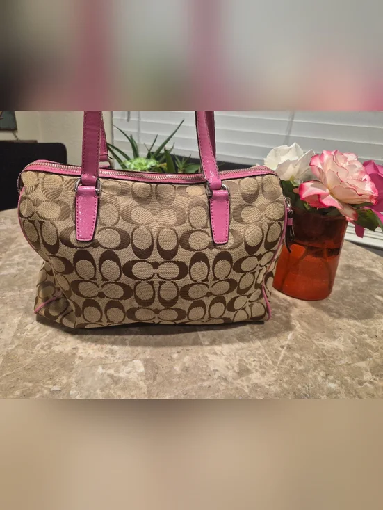 Coach Vintage Signature Stripe Nancy Satchel - Picture 6 of 12